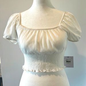 O’Neill XS White Crop Top BNWT